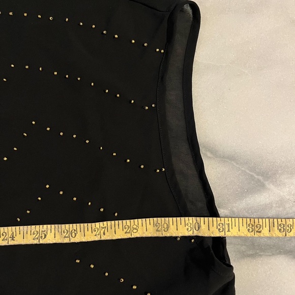 a.n.a Sheer Black Beaded Top - Picture 6 of 10